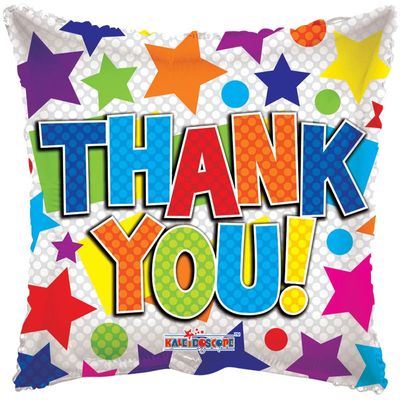 Multicoloured Stars - Thank You Balloon