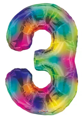 Rainbow Number Ballons