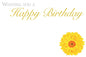 Happy Birthday card - Yellow