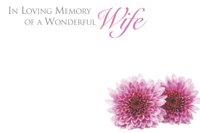 In Loving Memory Of A Wonderful Wife - Pink