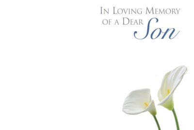 In Loving Memory Of A Dear Son - White