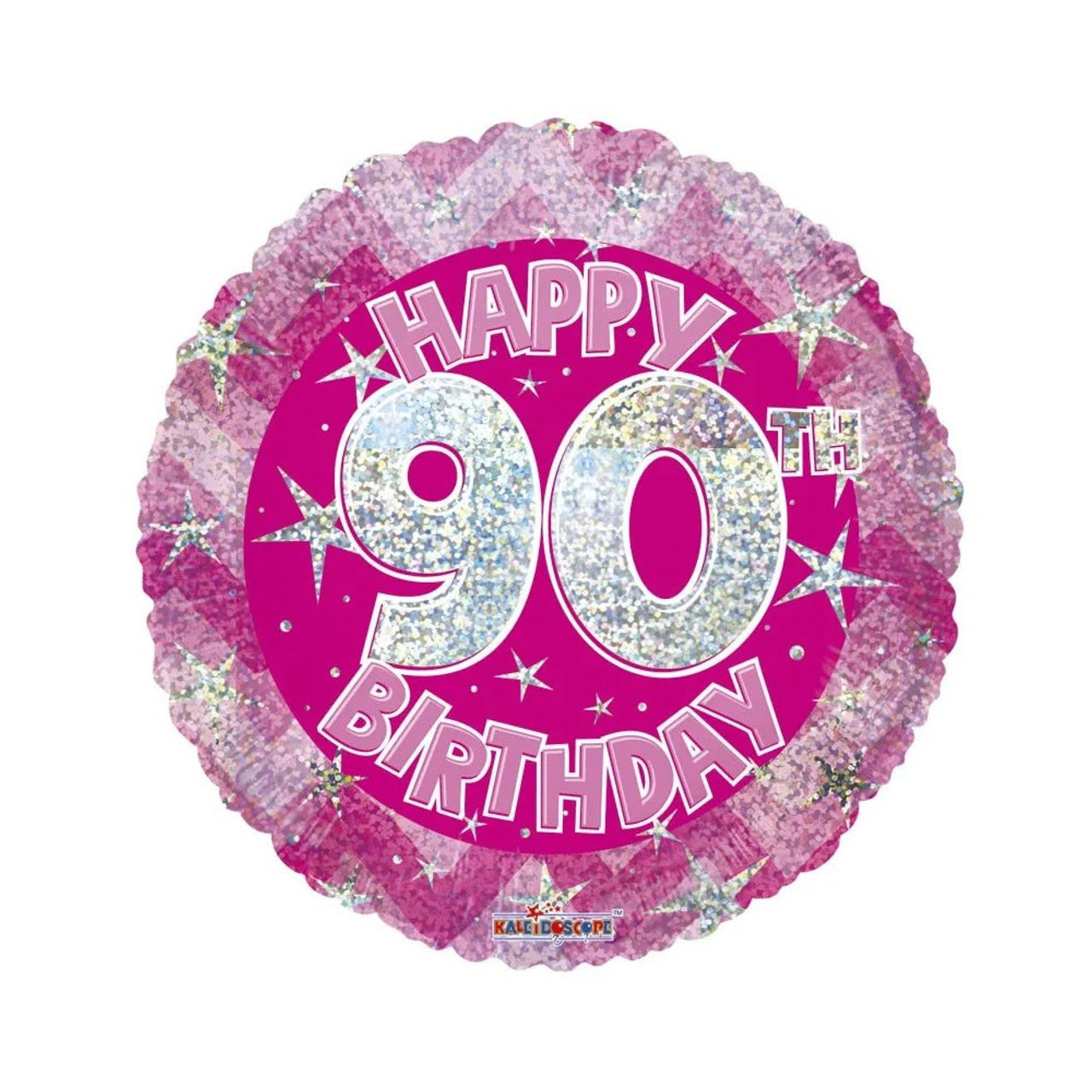 Pink Holographic Happy Birthday Balloons