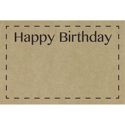 Happy Birthday - Kraft Card