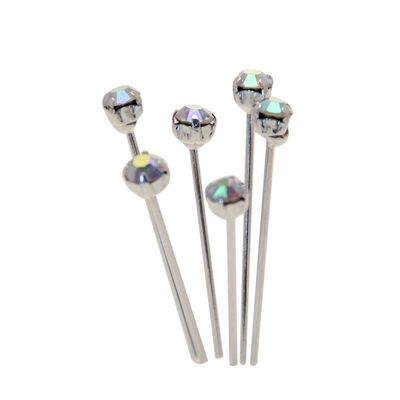 Iridescent Diamante Pins